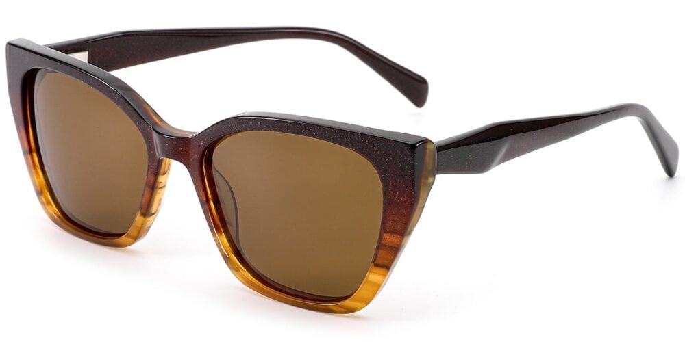Lunettes de soleil Rectangulaires en Acétate – LS-1018