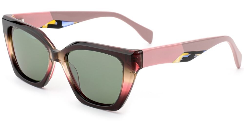 Lunettes de soleil Rectangulaires en Acétate – LS-1076