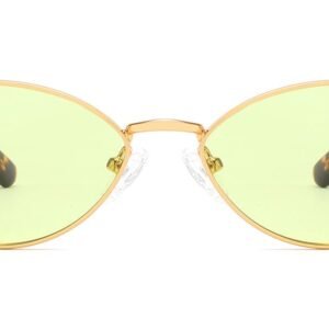 Lunettes de soleil Ovales en Métal – LS-1096