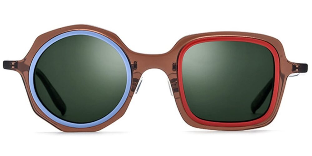 Lunettes de soleil Carrées Rondes en Acétate – LS-1186