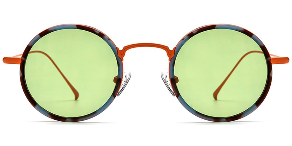 Lunettes de soleil Rondes en Titane & Acétate – LS-1299