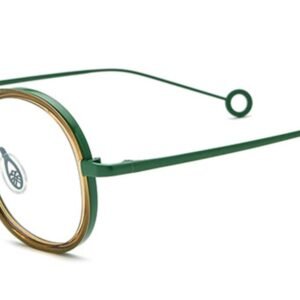 Monture Ronde en Titane & Acétate – LV-1282